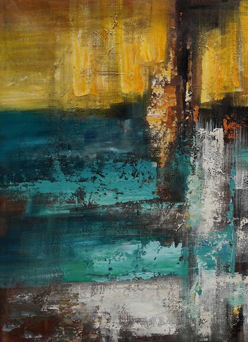 Neutral Original Painting Grey Rich Abstract Canvas Wall Art LI06Q